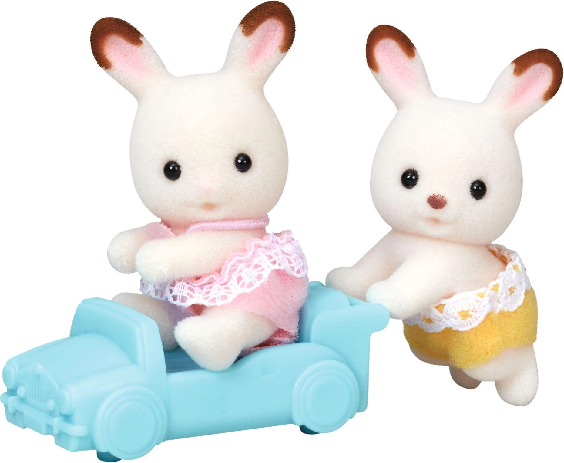 Sylvanian Families Epoch Sylvanian figūrėlės triušio dvyniai su šokoladinėmis ausimis (05420)