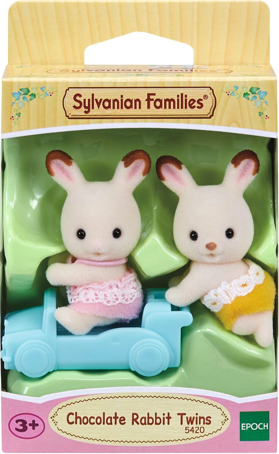 Sylvanian Families Epoch Sylvanian figūrėlės triušio dvyniai su šokoladinėmis ausimis (05420)