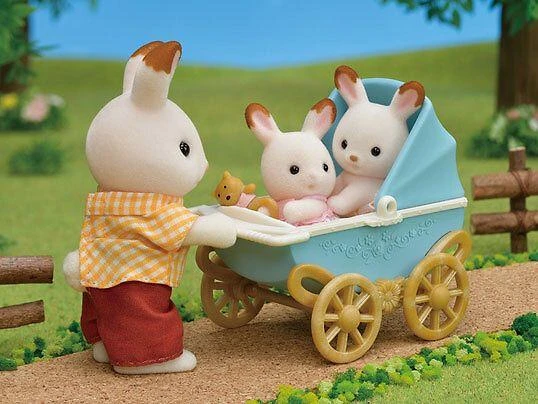 Sylvanian Families Triušiukai dvynukai vežimėlyje