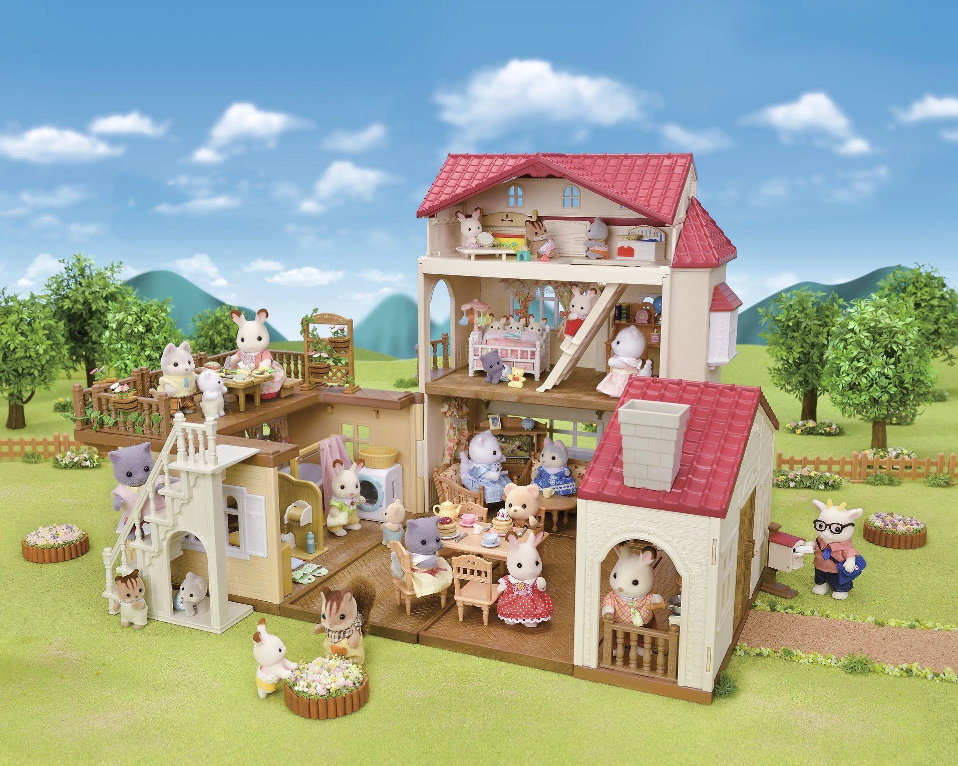 Sylvanian Families Kaimo namas su raudonu stogu