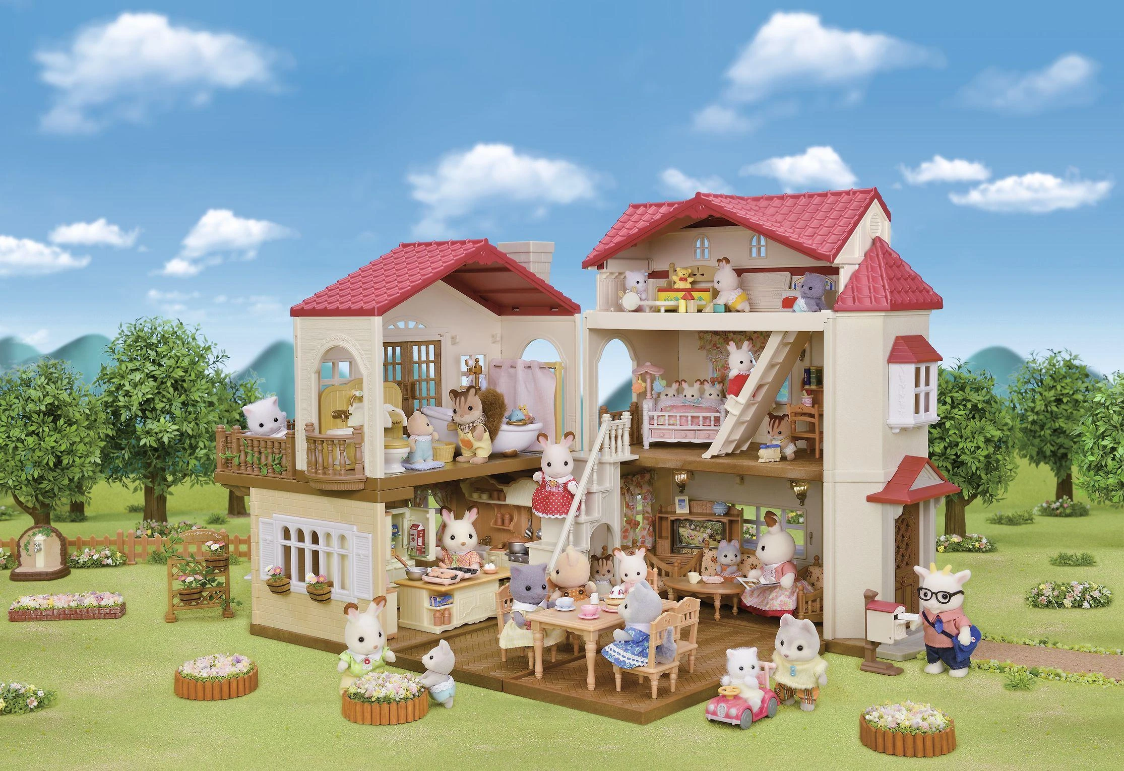 Sylvanian Families Kaimo namas su raudonu stogu
