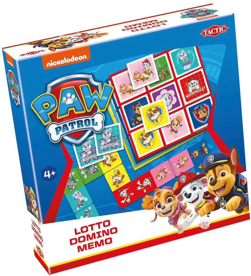 „Tactic PAW Patrol“ 3 viename: Memo, Lotto, Domino, 4 metai