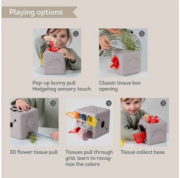 Taf Toys lavinamasis žaislas Pop Up Tissue Box