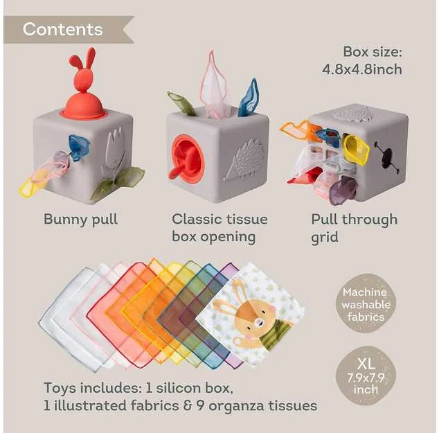 Taf Toys lavinamasis žaislas Pop Up Tissue Box