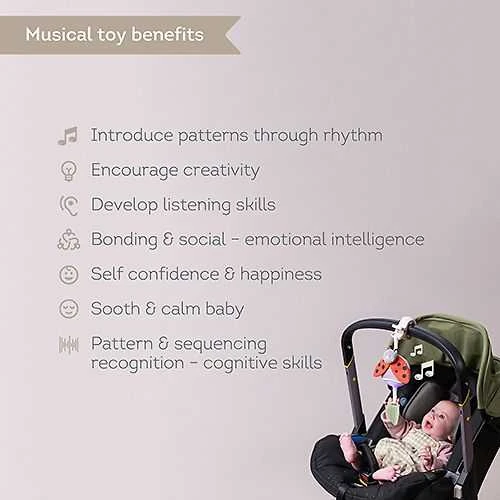 Taf Toys muzikinis žaislas vežimėliui Garden Stroller Bunny