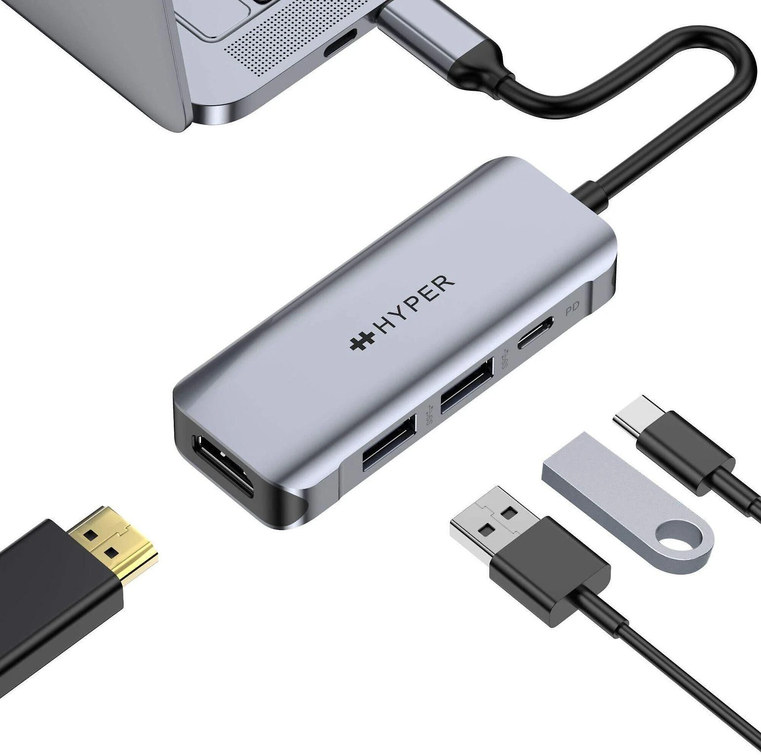 „HyperDrive“ USB-C stotis / replikatorius (HD41-GL)