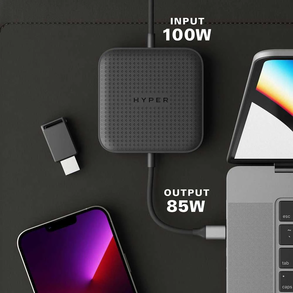 Targus Hiper | HyperDrive USB4 8K / Dvigubas 4K mobilusis dokas su 100 W PD galia | Ethernet LAN (RJ-45) jungtys 1 | DisplayPorts kiekis 1 | HDMI jungtys kiekis 1