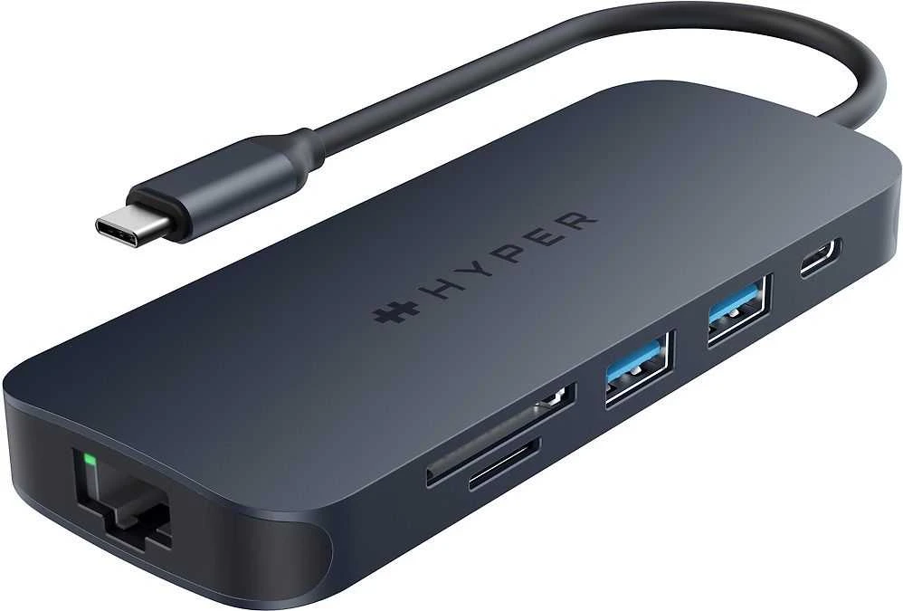 Hiper | „HyperDrive Next 8 Port“ USB-C šakotuvas, 140 W | Ethernet LAN (RJ-45) jungtys 1 | HDMI jungtys kiekis 1