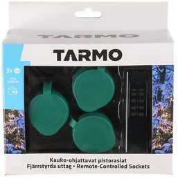 Tarmo Kauko-ohjattavat pistorasiat, ulkokäyttöön, 3 kpl