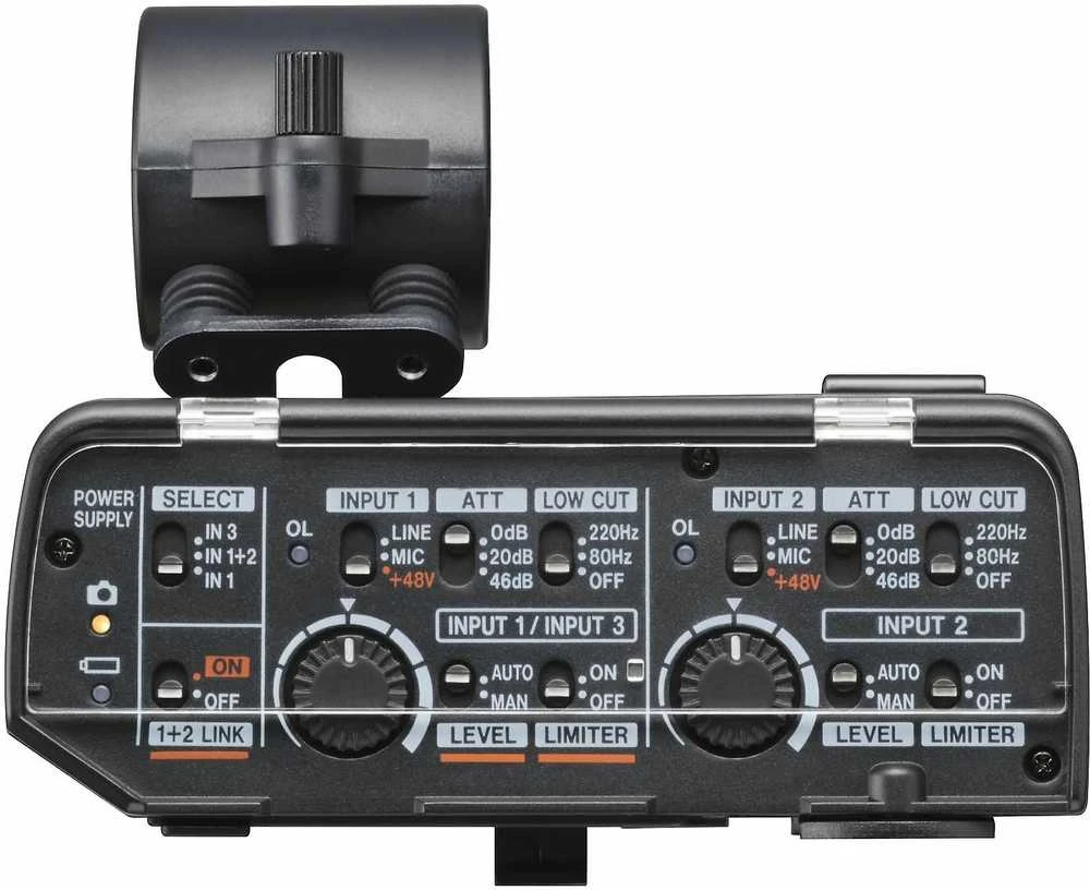 „Tascam CA-XLR2d-C -XLR-mikrofonisovitinas“, „Canon“ rinkinys
