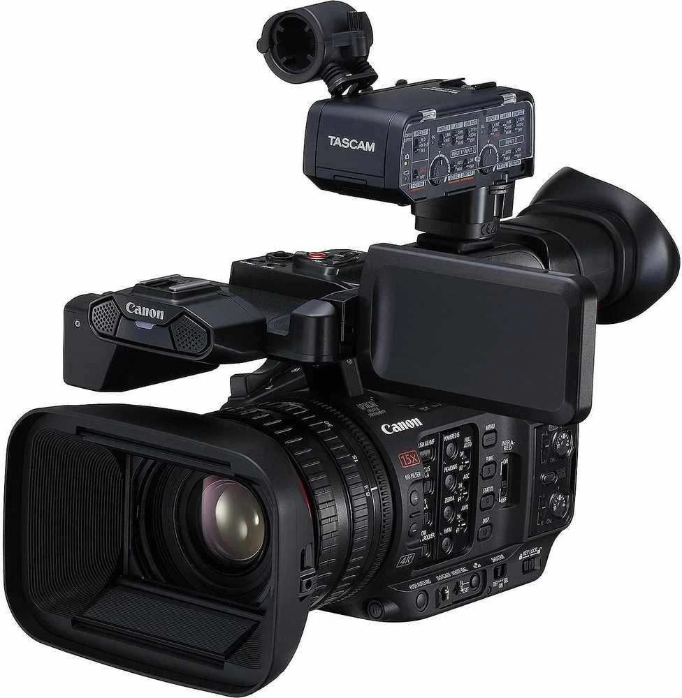 „Tascam CA-XLR2d-C -XLR-mikrofonisovitinas“, „Canon“ rinkinys