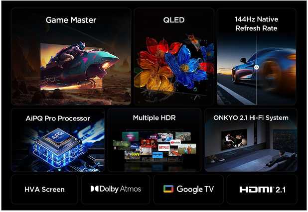Televizorius TCL 98 P8K – 4K QLED Google TV
