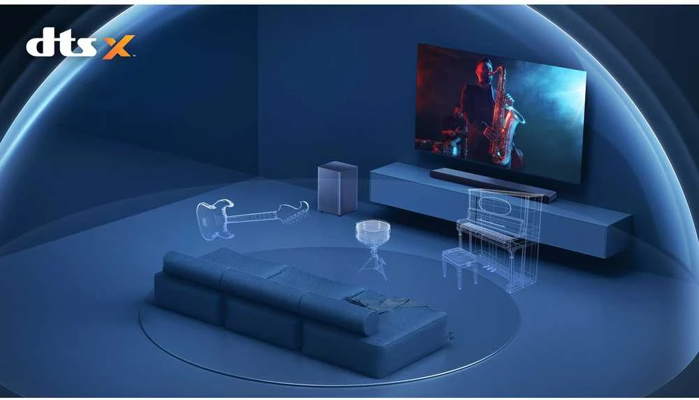 Namų kino sistema TCL S S55H 2.1 klasės kanalų garso juosta su „Dolby Atmos“, belaidžiu žemųjų dažnių garsiakalbiu ir „Bluetooth“ muzikos transliacija