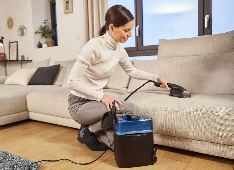 TEFAL Ironing System UT2020E0 Cube 2170 W, Vanduo tank capacity 1100 ml, Continuous steam 90 g/min, Juodas/Mėlyna