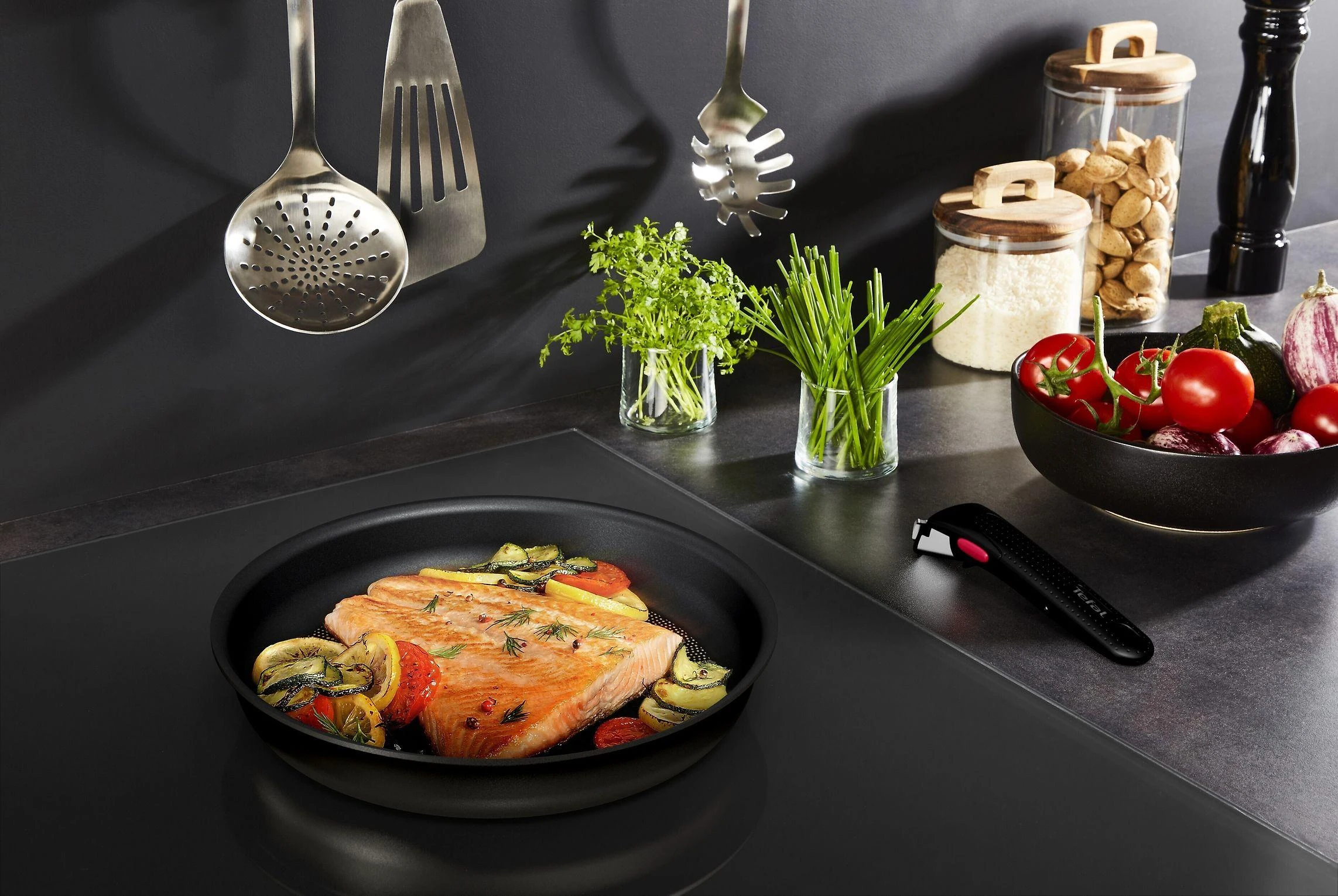 Keptuvių rinkinys Tefal L7649253 Ingenio Ultimate, 24/28 cm, su rankena