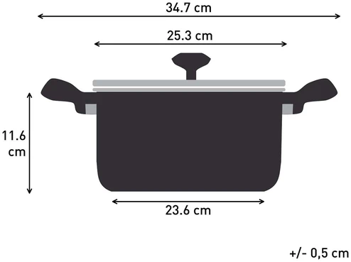 Tefal Nordica kattila 24 cm / 4,8 L, ruostumaton teräs