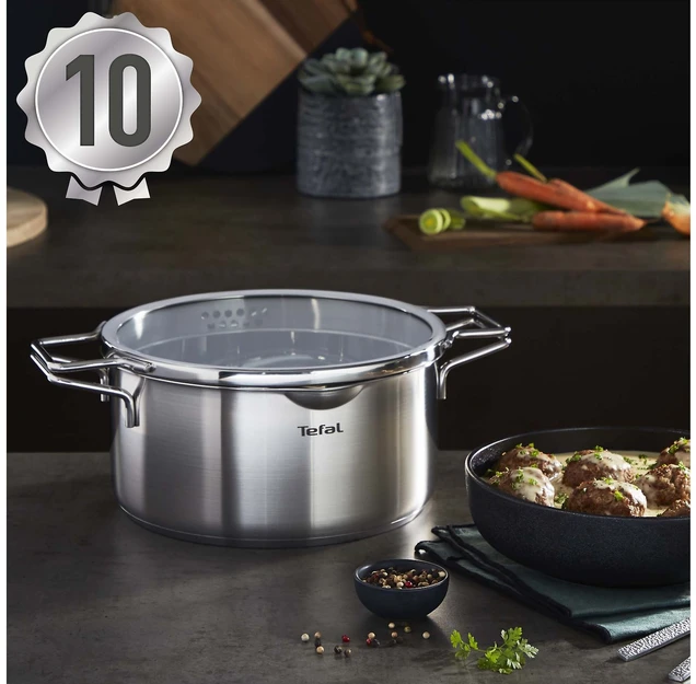 Tefal Nordica kattila 24 cm / 4,8 L, ruostumaton teräs