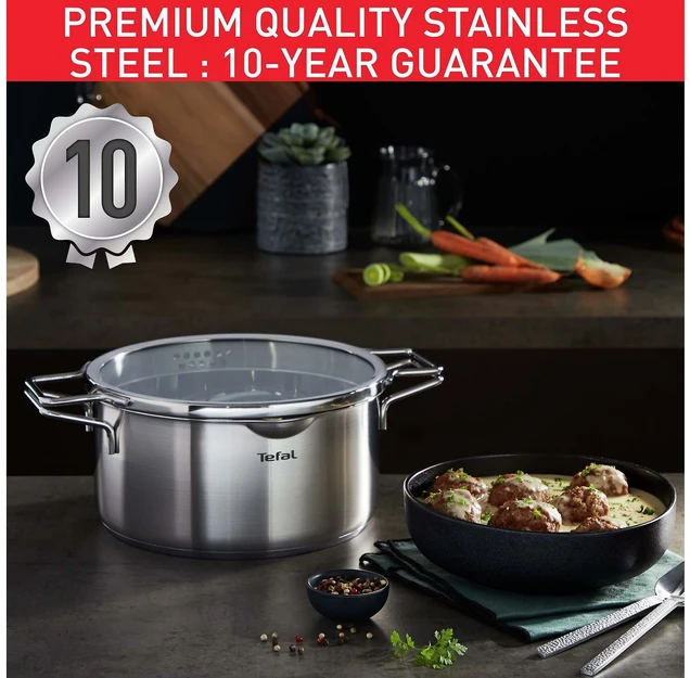 Tefal Nordica kattila 24 cm / 4,8 L, ruostumaton teräs