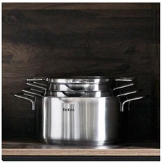 TEFAL Nordica H8522235 - Round - Nerūdijantis plienas - Nerūdijantis plienas - Ceramic - Gas - Halogen - Induction - Sealed plate - 250 °C - Glass