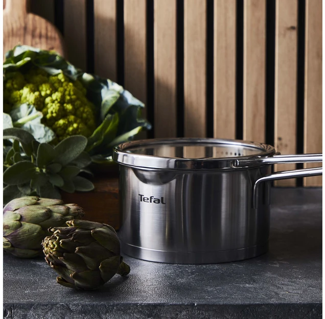 TEFAL Nordica H8522235 - Round - Nerūdijantis plienas - Nerūdijantis plienas - Ceramic - Gas - Halogen - Induction - Sealed plate - 250 °C - Glass