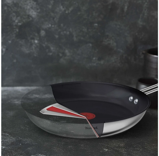 Tefal Nordica paistinpannu 24 cm, keraaminen/ruostumaton teräs