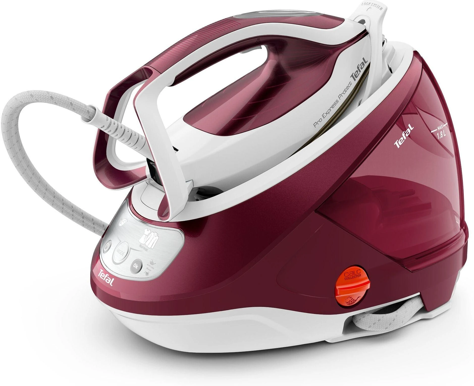 TEFAL | Lyginimo sistema Pro Express Protect | GV9220E0 | 2600 W | 1,8 l | Automatinis išjungimas | Vertikali garų funkcija | Kalkių valymo funkcija | Raudona