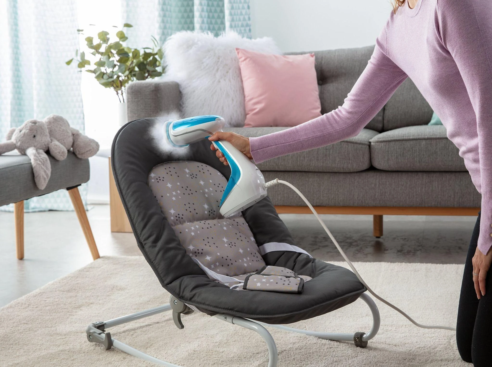 TEFAL | Garment Steamer | DT9530E1 | Handheld | 1700 W | 0.2 L | 30 g/min | Mėlyna/Baltas