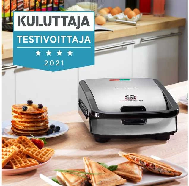 Sumuštinių ir vaflių keptuvė Tefal Snack Collection SW852D12, su 2 papildomomis plokštėmis