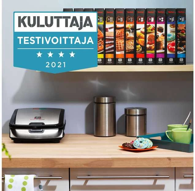 Sumuštinių ir vaflių keptuvė Tefal Snack Collection SW852D12, su 2 papildomomis plokštėmis