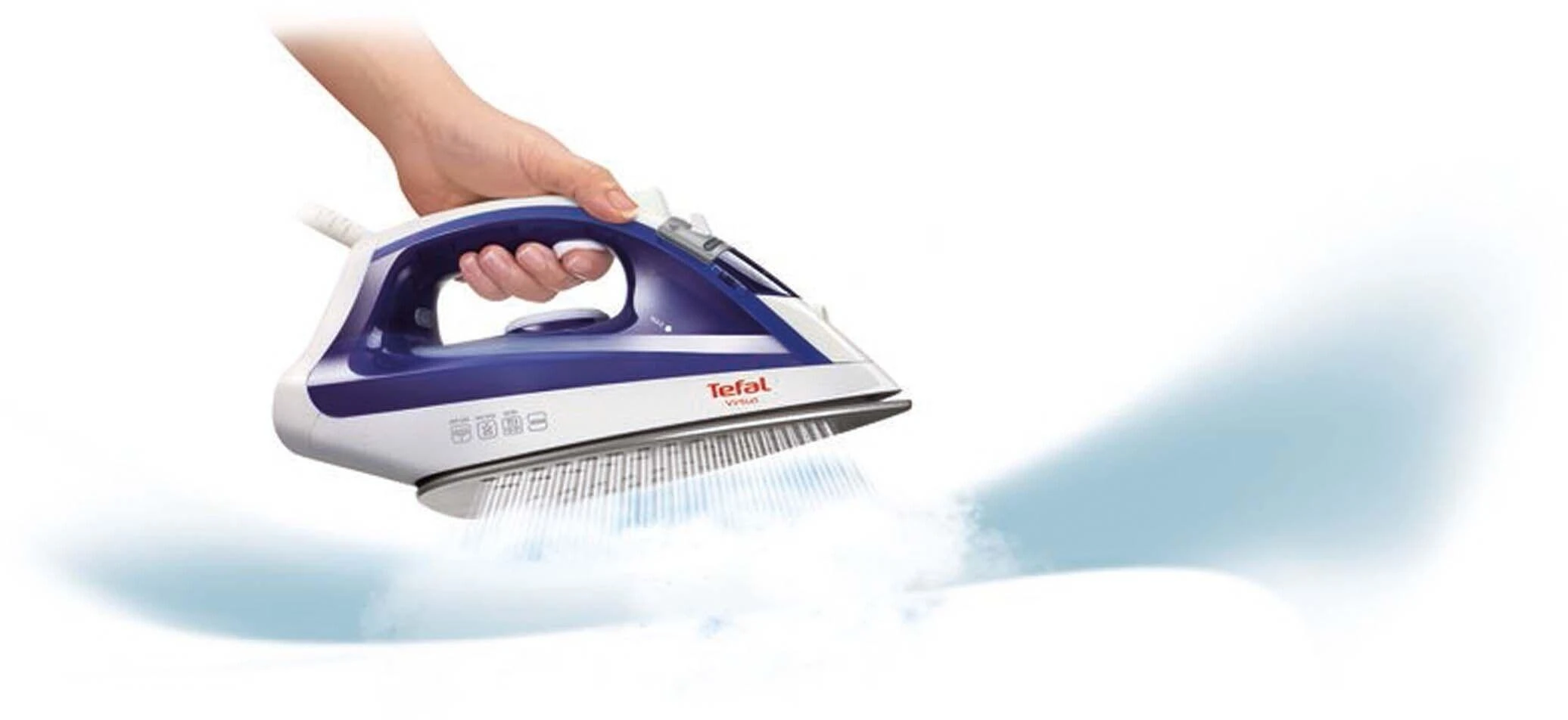 TEFAL | Garų lygintuvas | FV1711 Virtuo | Garų lygintuvas | Continuous steam 24 g/min | Steam boost performance 80 g/min | Mėlyna