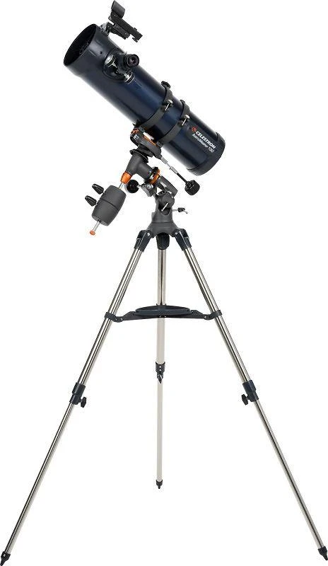 Celestron AstroMaster 130EQ reflektorinis teleskopas su išmaniojo telefono adapteriu ir T2