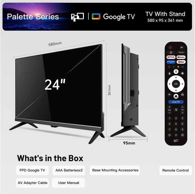 FPD 24 G500 – HD Ready LED „Google“ televizorius