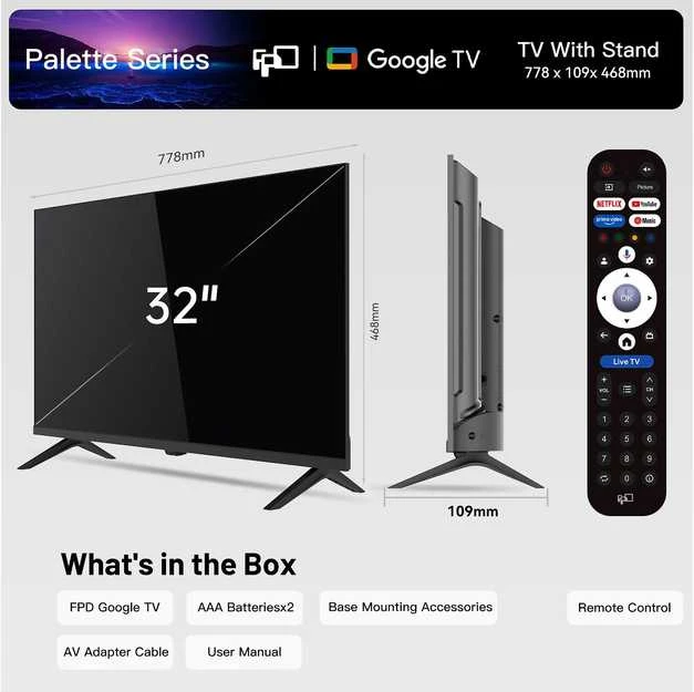 Televizorius FPD 32 G700 – Full HD LED Google TV