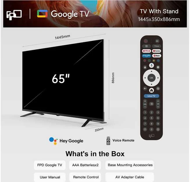 FPD 65 G900 – 4K LED „Google“ televizorius