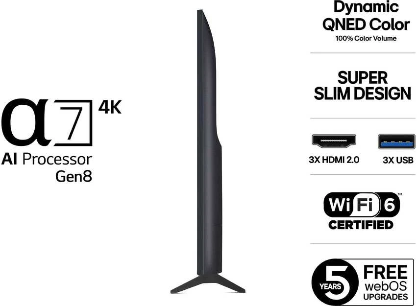 Televizorius 43″ LG 43QNED70A6A