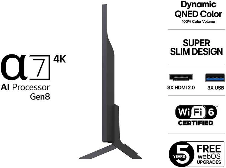 Televizorius LG 43 QNED 82 – 4K TV (2025)