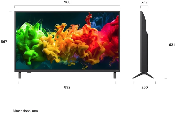 Televizorius LG 43QNED8EB3B 2026m. modelis (20 EUR nuolaidos kodas)