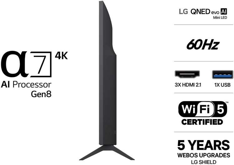 Televizorius LG 43QNED8EB3B 2026m. modelis (20 EUR nuolaidos kodas)