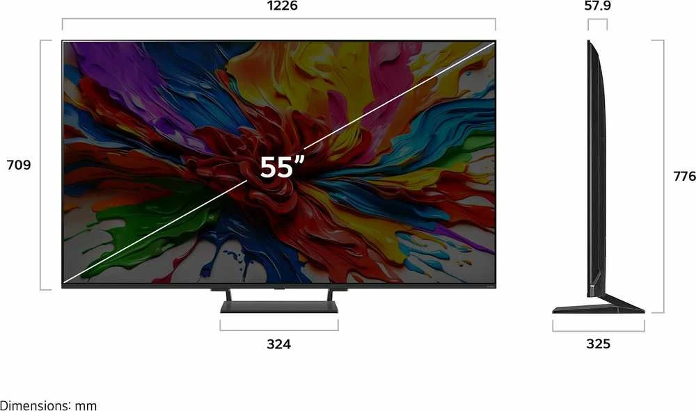 Televizorius LG QNED evo AI 55QNED93A6A 139.7 cm (55") 4K Ultra HD Smart TV Wi-Fi Juodas