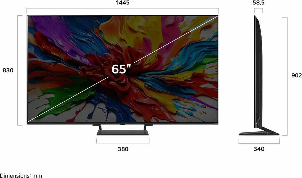 Televizorius LG QNED evo AI 65QNED93A6A TV 165.1 cm (65") 4K Ultra HD Smart TV Wi-Fi Juodas