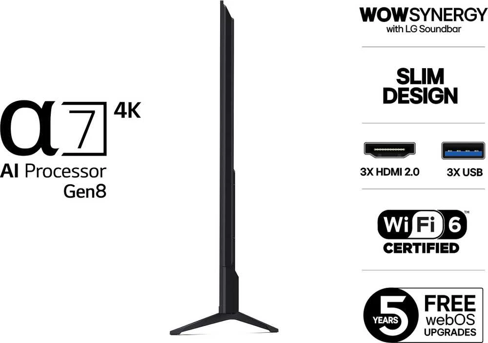 Televizorius LG TV | 75UA75006LA | 75 | Smart TV | webOS 25 | 4K UHD