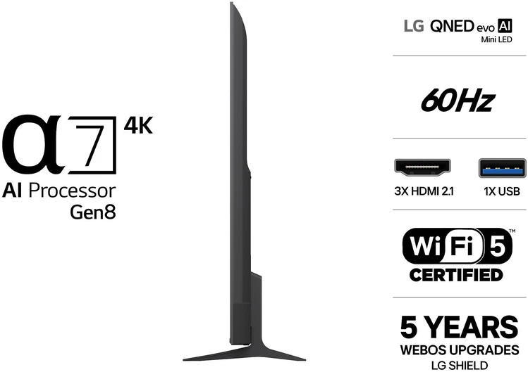 Televizorius LG 85 QNED8EB – 4K Edge Mini-LED TV