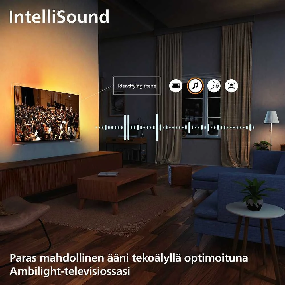 „Philips 55MLED910/12“ 139 cm 55 colių 4K miniLED „Ambilight“ išmanusis televizorius
