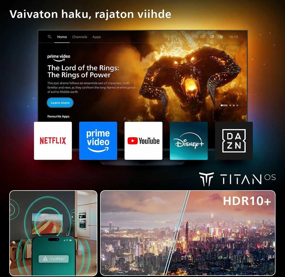 Philips 7000 series 65PUS7000/12 TV 165.1 cm (65") 4K Ultra HD Smart TV Wi-Fi Juodas