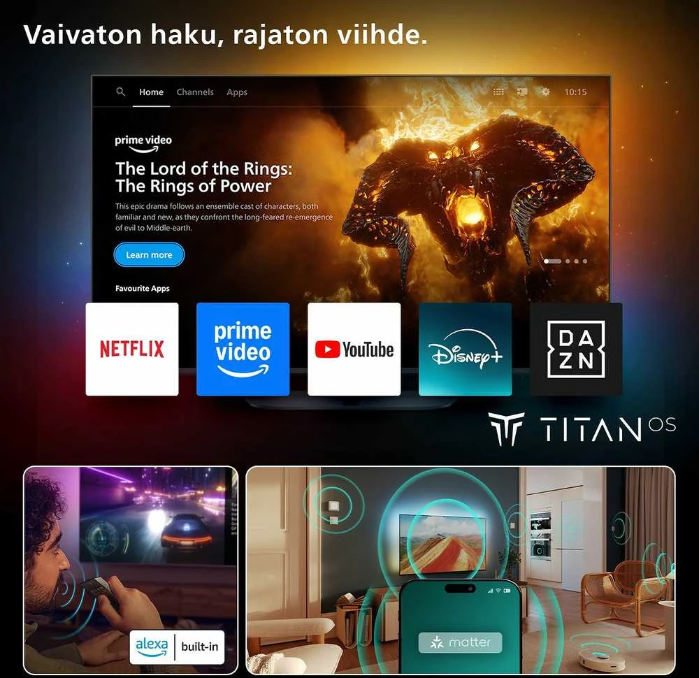 „Philips 85 PUS8500“ – 4K QLED „Ambilight“ televizorius