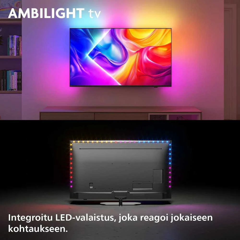 „Philips 65PUS9000/12“ televizorius, 164 cm (65 colių) įstrižainės, su „The One 4K Ambilight QLED“ technologija