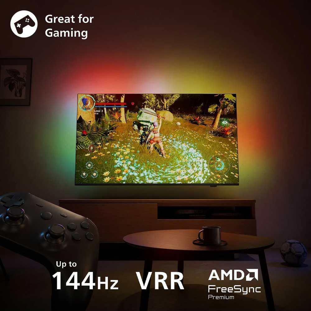 „Philips 65PUS9000/12“ televizorius, 164 cm (65 colių) įstrižainės, su „The One 4K Ambilight QLED“ technologija