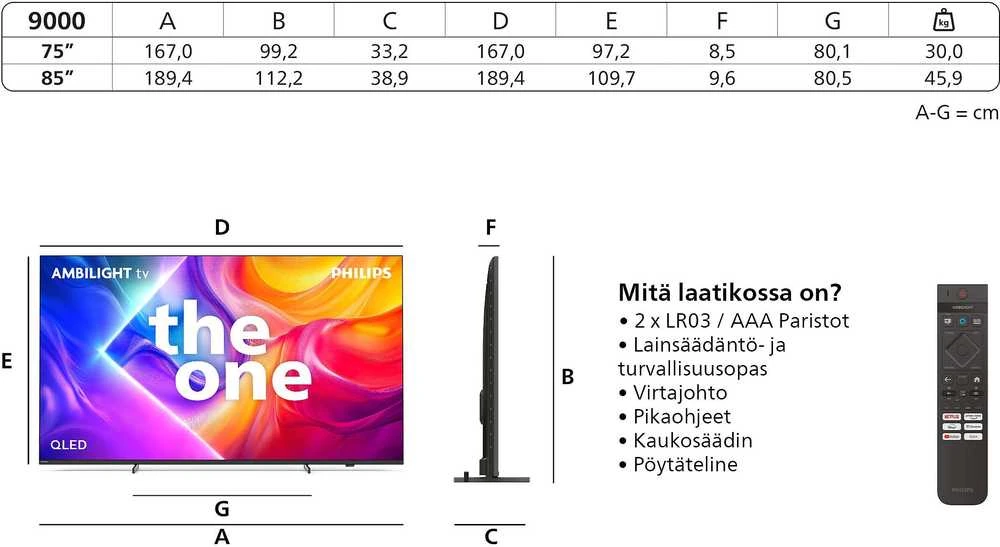 „Philips“ 85PUS9000/12 televizorius, 215 cm, 85 cm „The One“ 4K „Ambilight“ televizorius