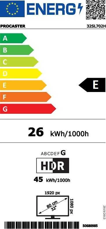ProCaster 32SL702H 32 Full HD Android LED televizorius