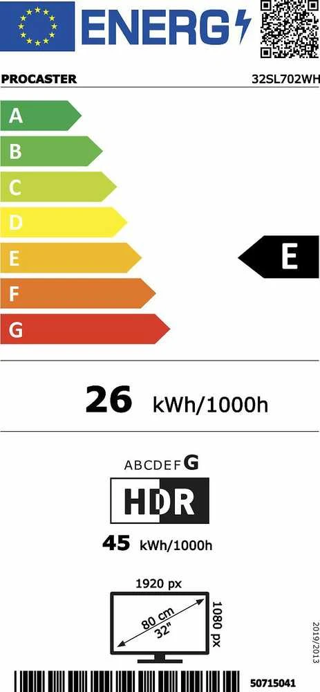 ProCaster 32SL702WH 32 Full HD Android LED televizorius